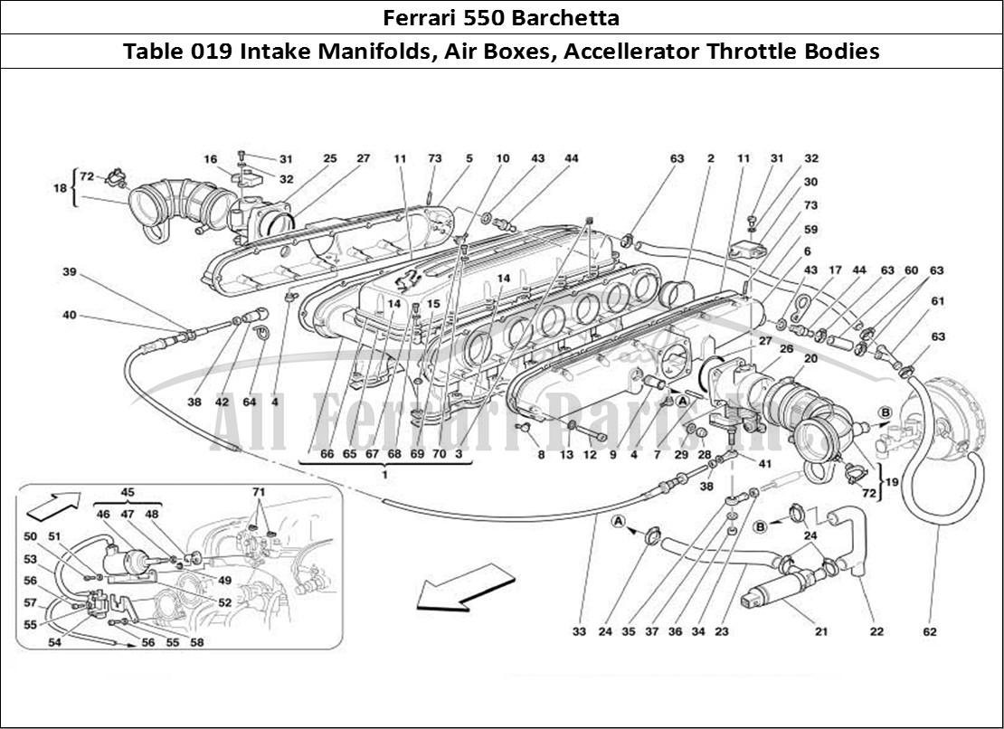 Ferrari Parts Ferrari 550 Barchetta Page 019 Air Intake Manifolds