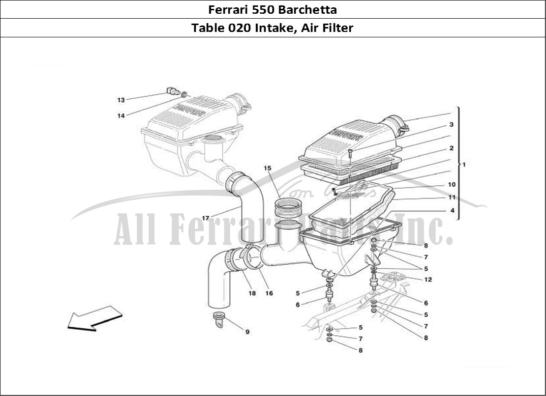 Ferrari Parts Ferrari 550 Barchetta Page 020 Air Intake