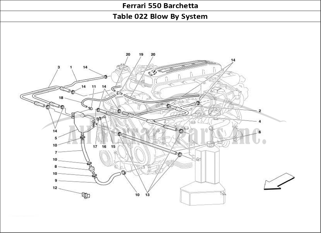 Ferrari Parts Ferrari 550 Barchetta Page 022 Blow - By System