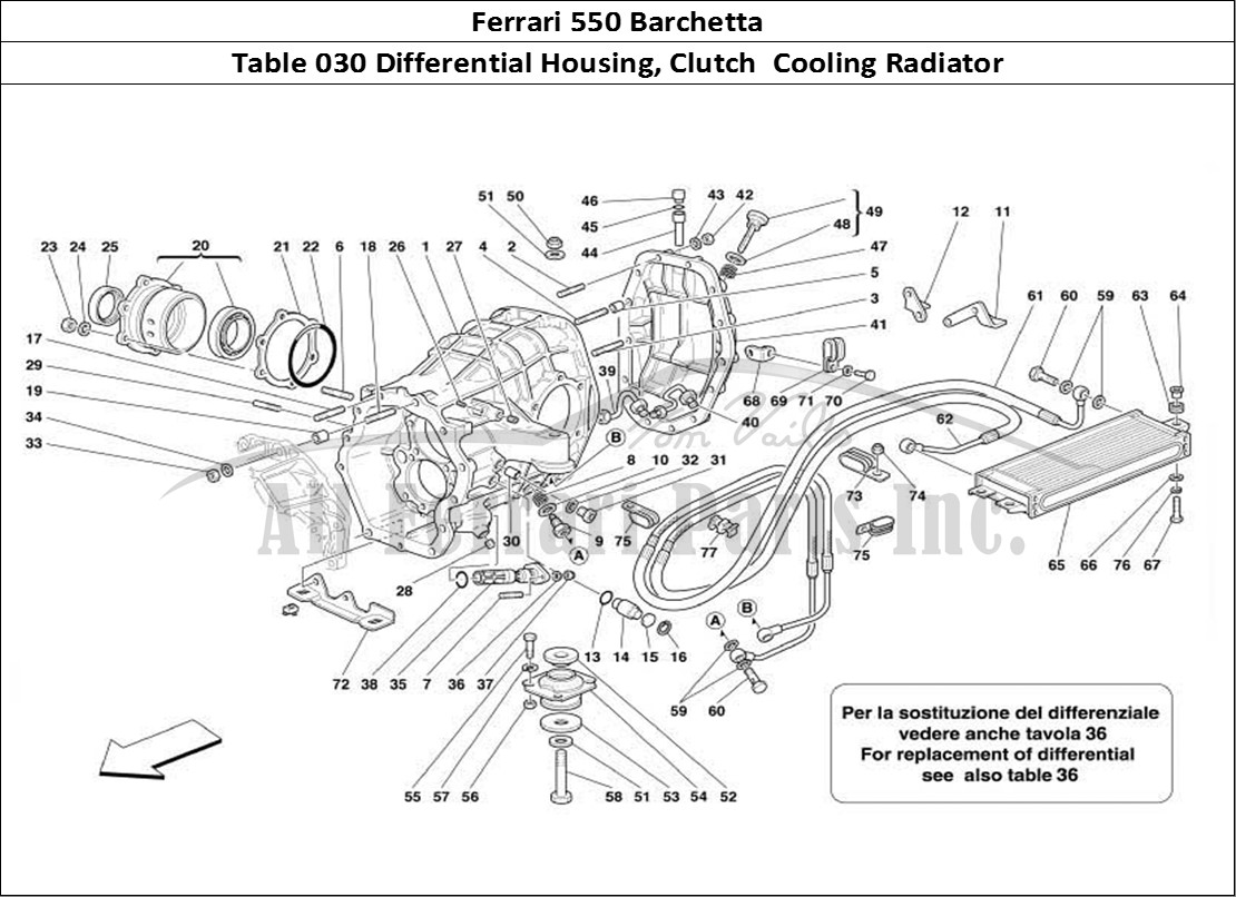 Ferrari Parts Ferrari 550 Barchetta Page 030 Differential Carrier and
