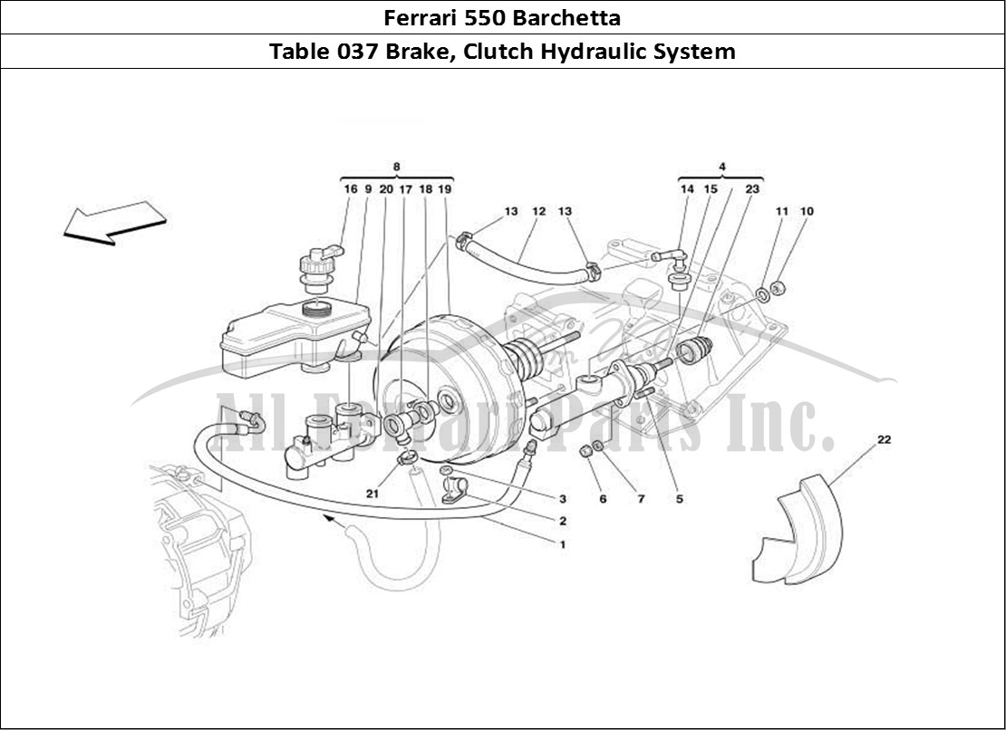 Ferrari Parts Ferrari 550 Barchetta Page 037 Brake and Clutch Hydrauli