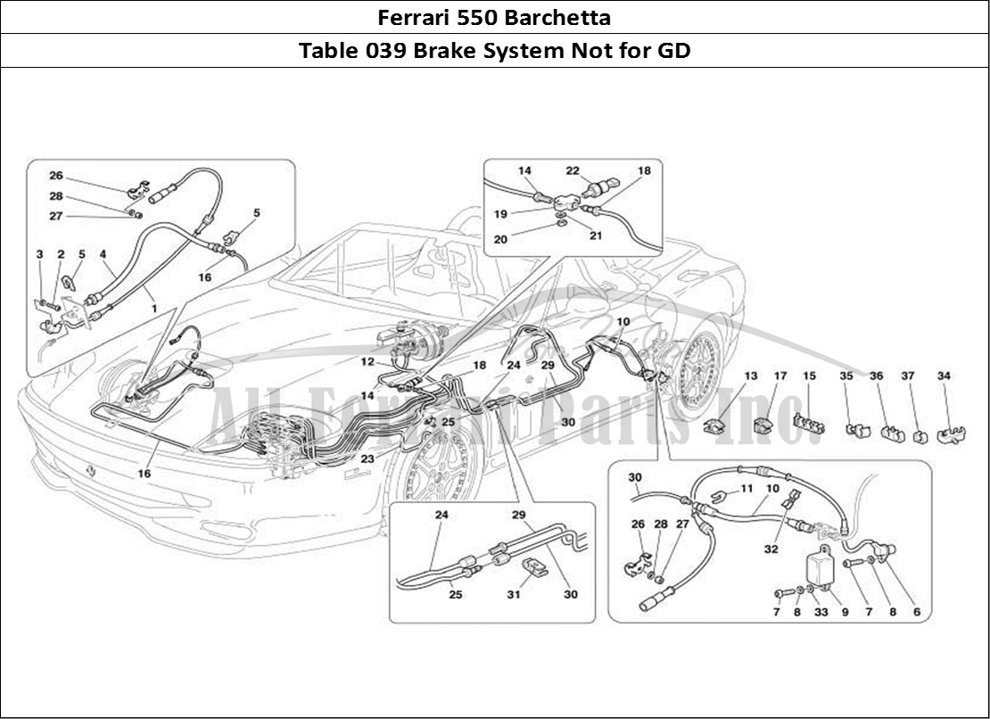 Ferrari Parts Ferrari 550 Barchetta Page 039 Brake System -Not for GD-