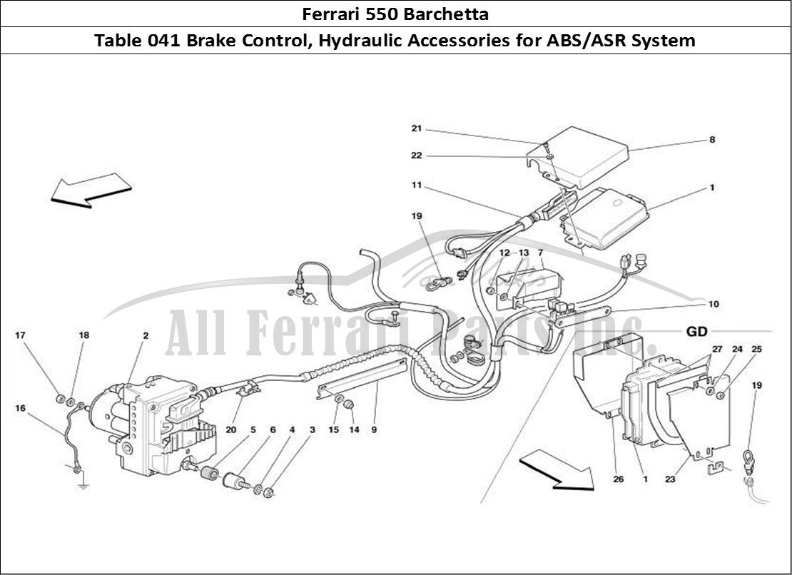 Ferrari Parts Ferrari 550 Barchetta Page 041 Control Unit and Hydrauli