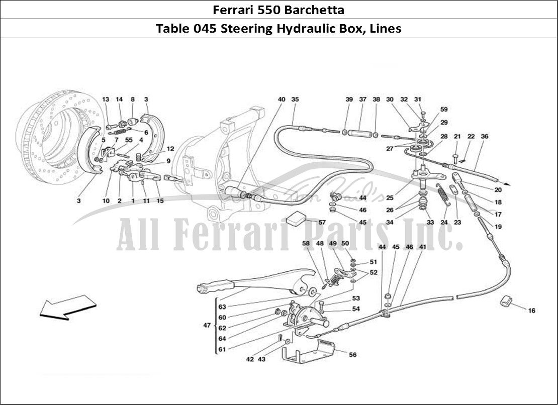 Ferrari Parts Ferrari 550 Barchetta Page 045 Hydraulic Steering Box an