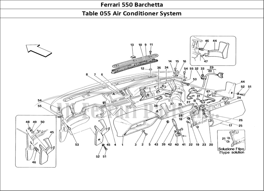 Ferrari Parts Ferrari 550 Barchetta Page 055 Air Conditioning System