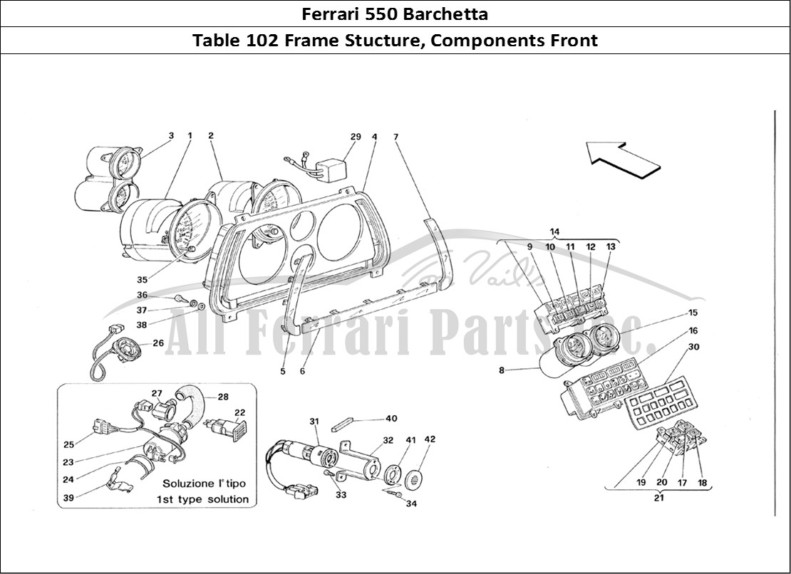 Ferrari Parts Ferrari 550 Barchetta Page 102 Front Structures and Comp