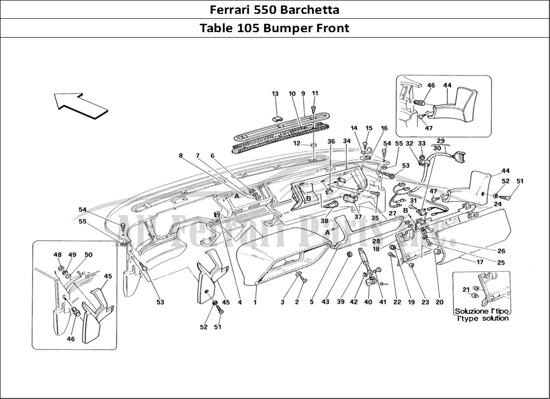 Ferrari Parts Ferrari 550 Barchetta Page 105 Front Bumper
