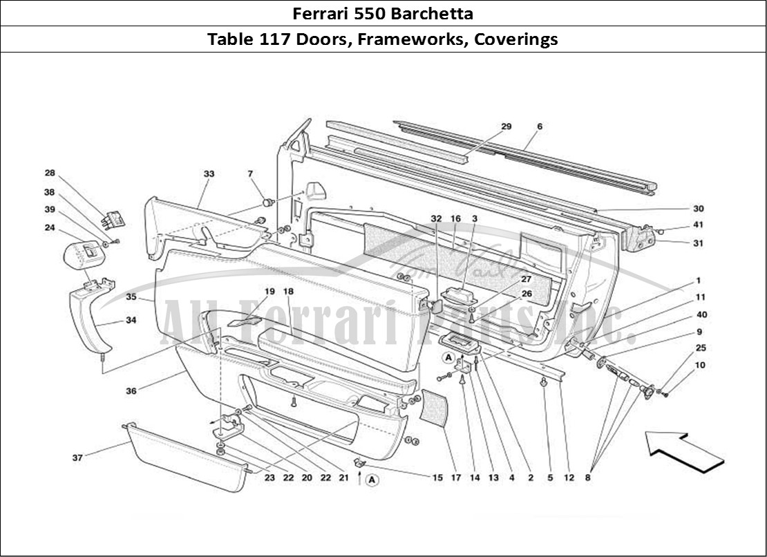 Ferrari Parts Ferrari 550 Barchetta Page 117 Doors - Frameworks and Co