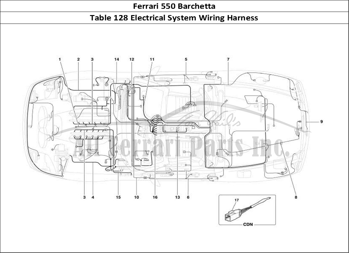 Ferrari Parts Ferrari 550 Barchetta Page 128 Electrical System