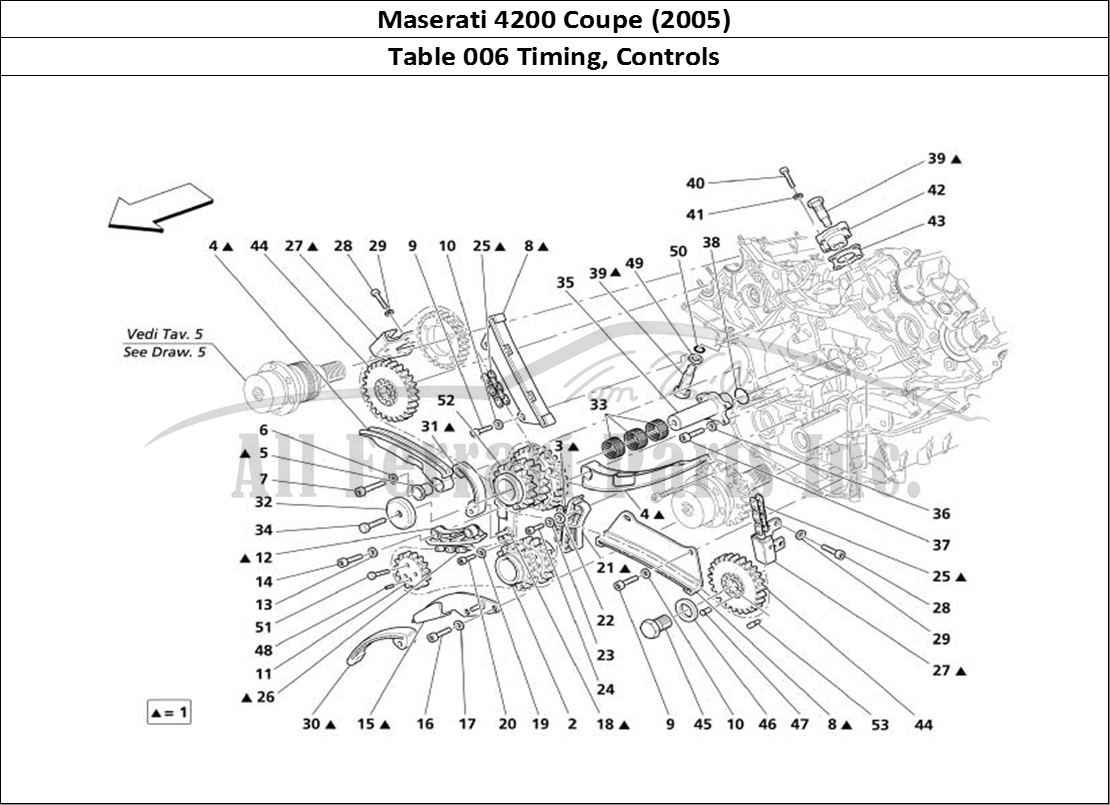 Ferrari Parts Maserati 4200 Coupe (2005) Page 006 Timing - Controls