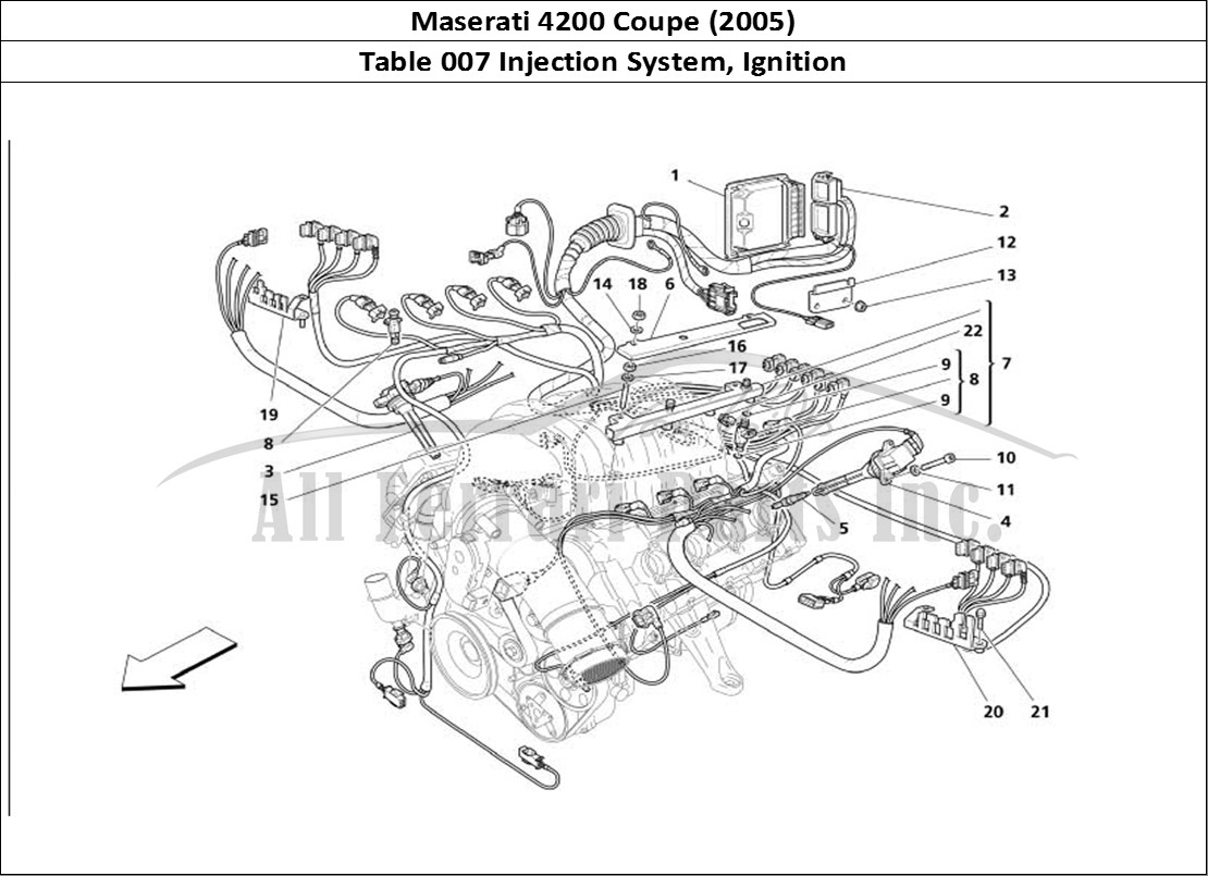 Ferrari Parts Maserati 4200 Coupe (2005) Page 007 Injection Device - Igniti
