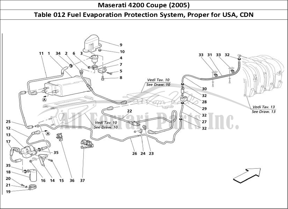 Ferrari Parts Maserati 4200 Coupe (2005) Page 012 Antievaporation Device -V
