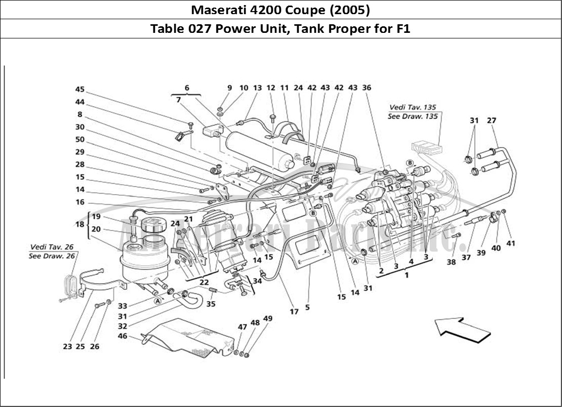 Ferrari Parts Maserati 4200 Coupe (2005) Page 027 Power Unit and Tank -Vali