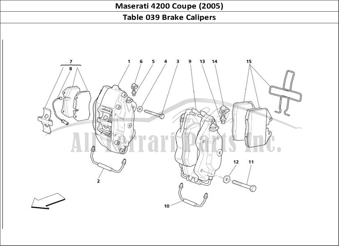 Ferrari Parts Maserati 4200 Coupe (2005) Page 039 Brake Calipers