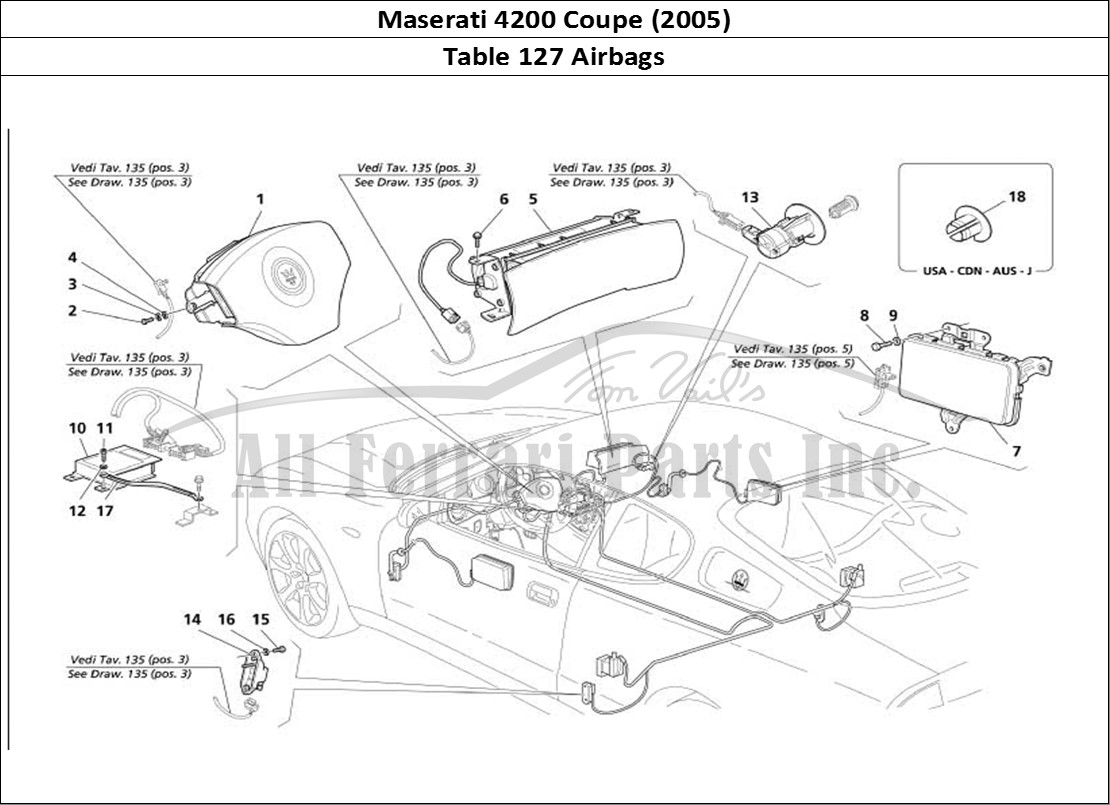 Ferrari Parts Maserati 4200 Coupe (2005) Page 127 Air-Bag