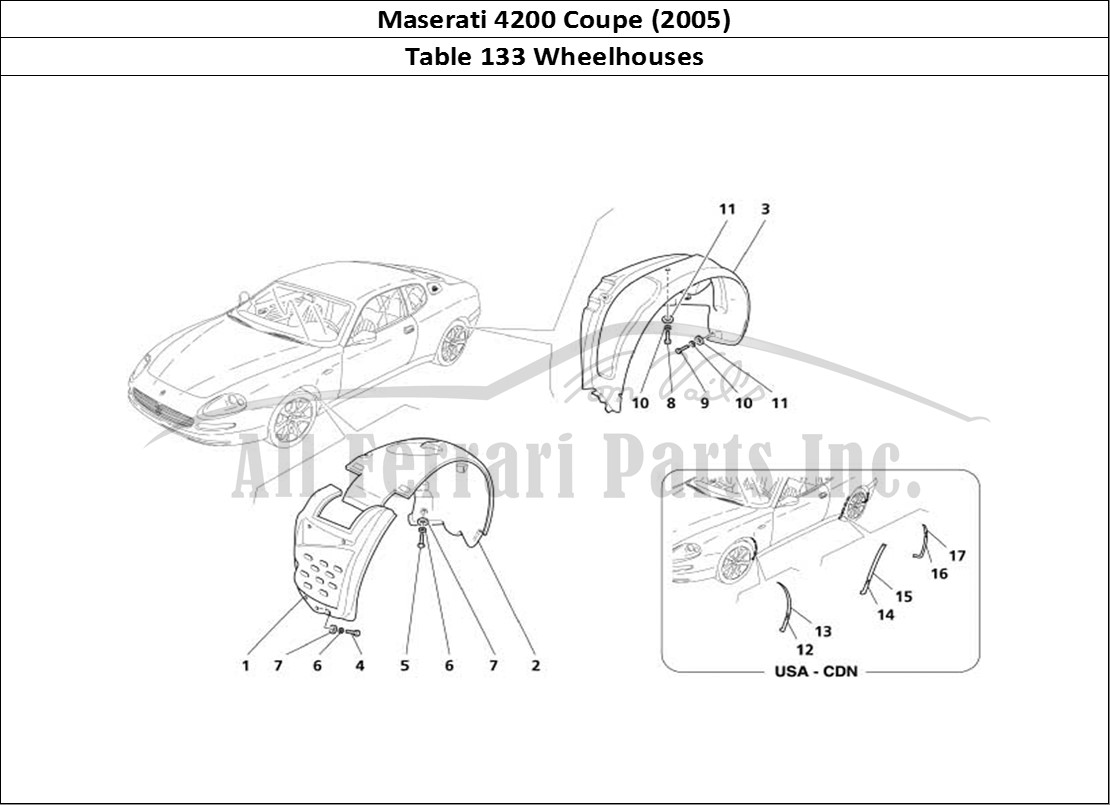 Ferrari Parts Maserati 4200 Coupe (2005) Page 133 Shields and Protections f