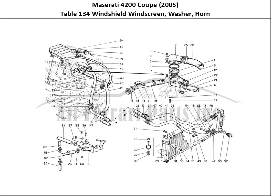 Ferrari Parts Maserati 4200 Coupe (2005) Page 134 Windshield - Glass Washer