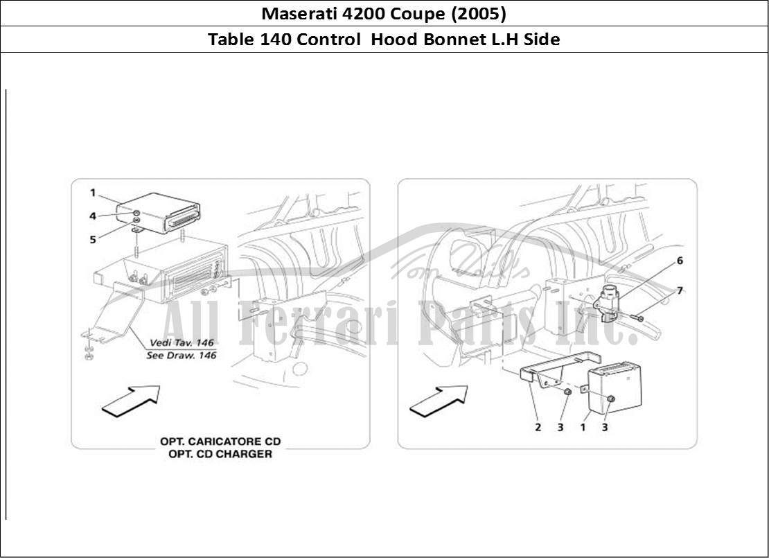 Ferrari Parts Maserati 4200 Coupe (2005) Page 140 L.H. Side Trunk Bonnet Co