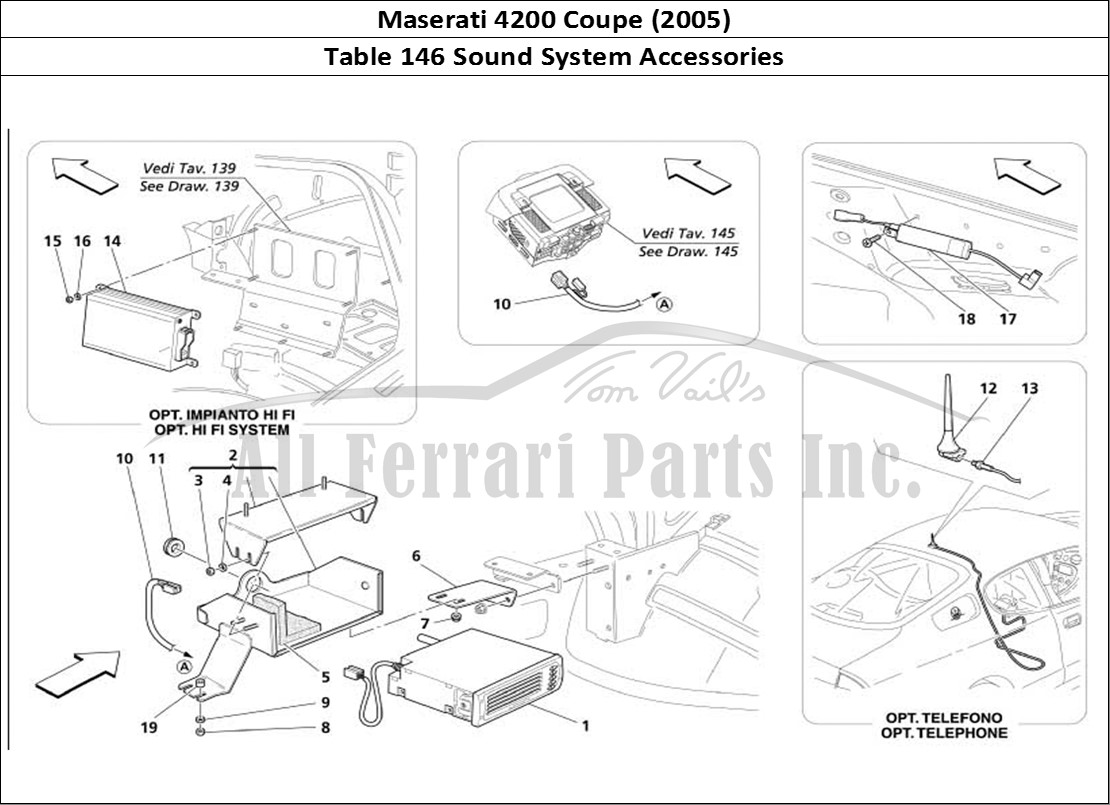 Ferrari Parts Maserati 4200 Coupe (2005) Page 146 Stereo Equipment - Acceso