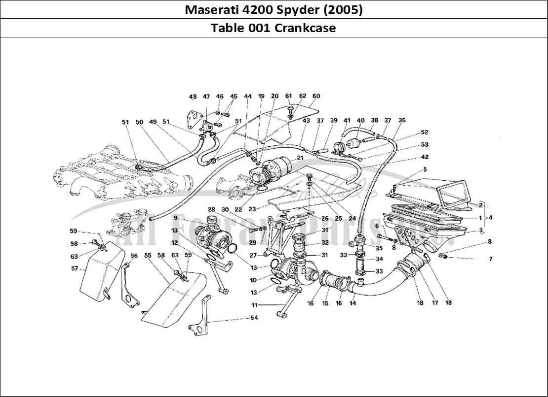 Ferrari Parts Maserati 4200 Spyder (2005) Page 001 Crankcase