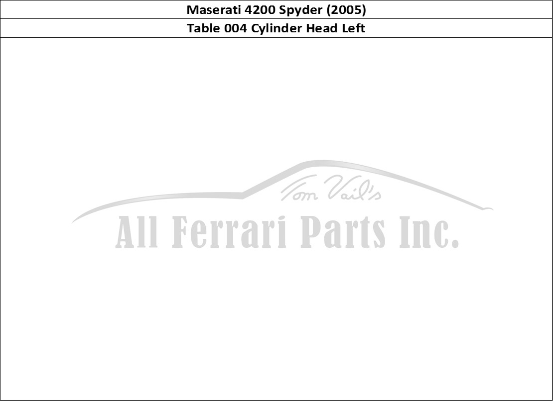 Ferrari Parts Maserati 4200 Spyder (2005) Page 004 L.H. Cylinder Head