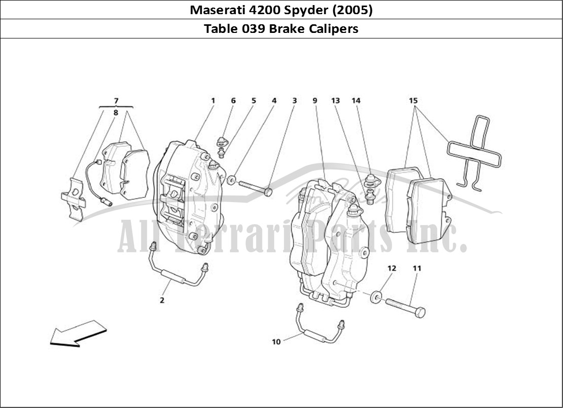 Ferrari Parts Maserati 4200 Spyder (2005) Page 039 Brake Calipers
