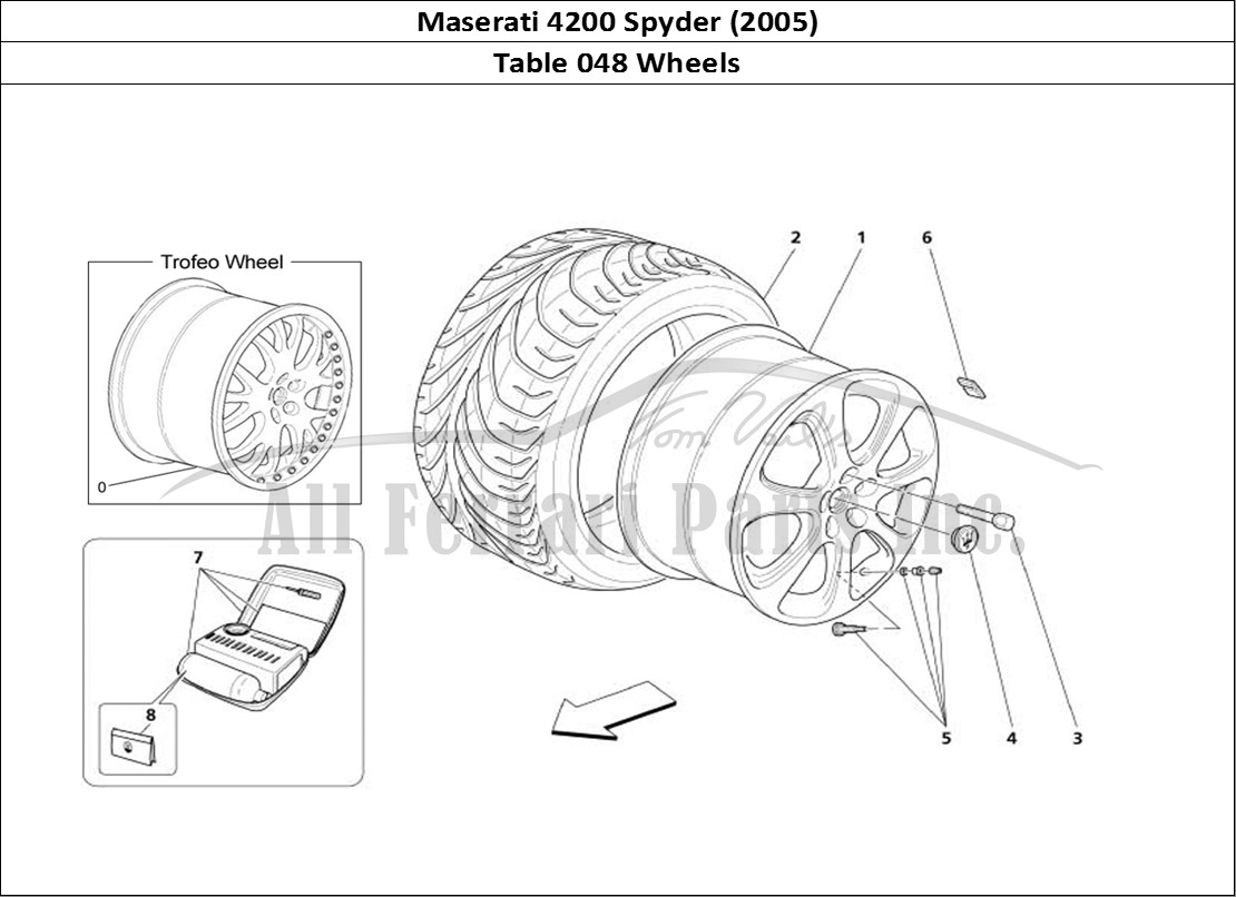 Ferrari Parts Maserati 4200 Spyder (2005) Page 048 Wheels