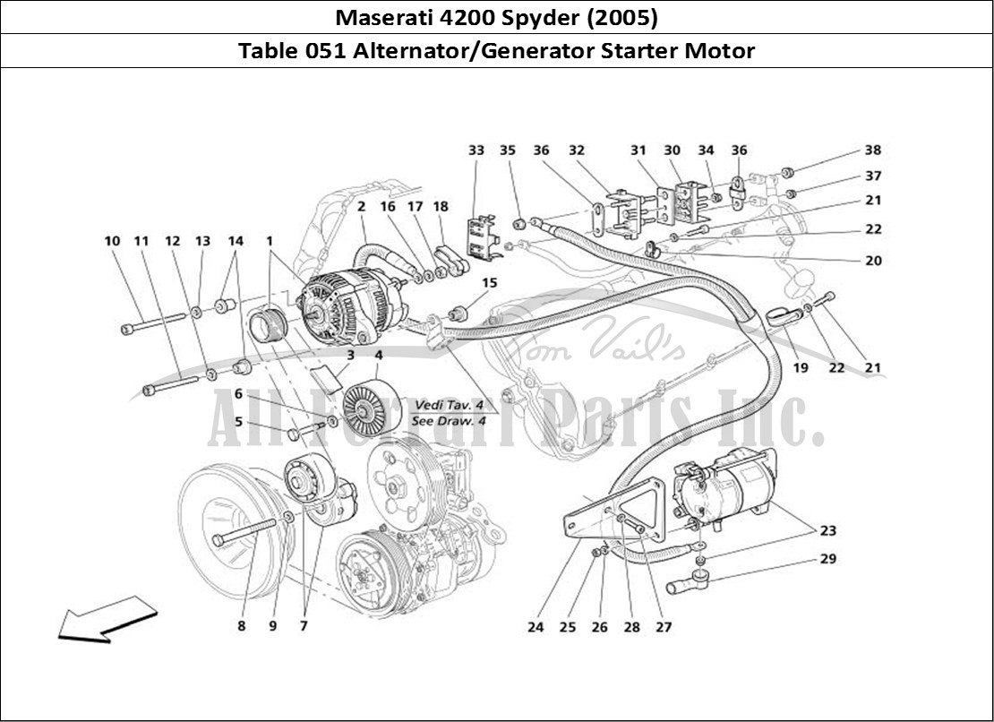 Ferrari Parts Maserati 4200 Spyder (2005) Page 051 Current Generator-Startin