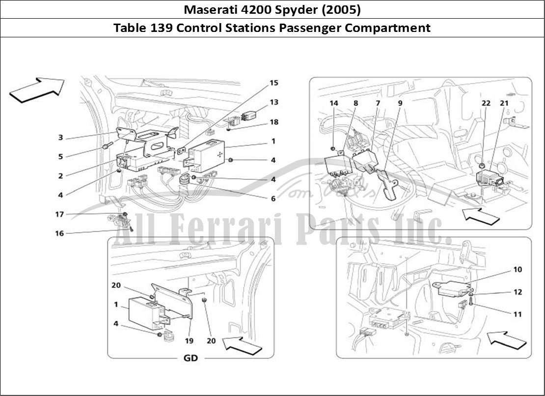 Ferrari Parts Maserati 4200 Spyder (2005) Page 139 Front Passengers Compartm