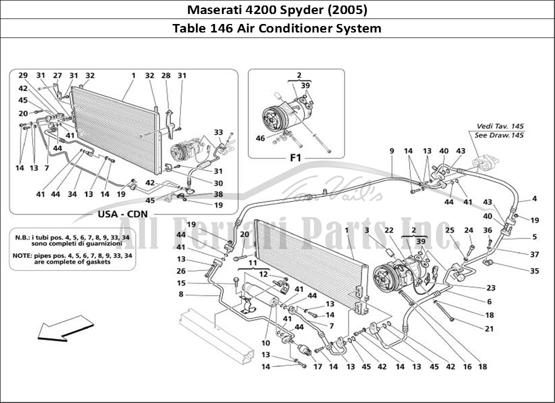 Ferrari Parts Maserati 4200 Spyder (2005) Page 146 Air Conditioning System