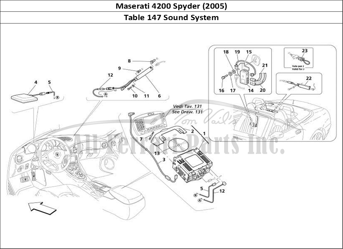 Ferrari Parts Maserati 4200 Spyder (2005) Page 147 Car Stereo System