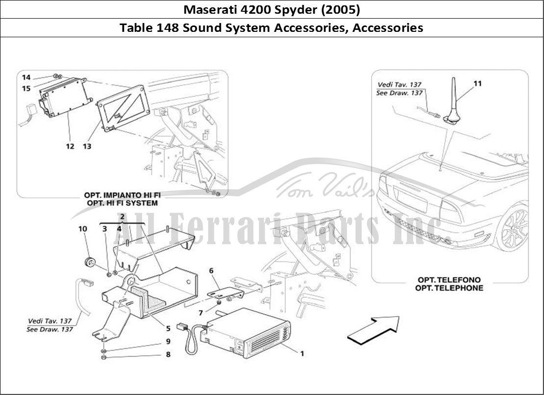 Ferrari Parts Maserati 4200 Spyder (2005) Page 148 Stereo Equipment - Acceso