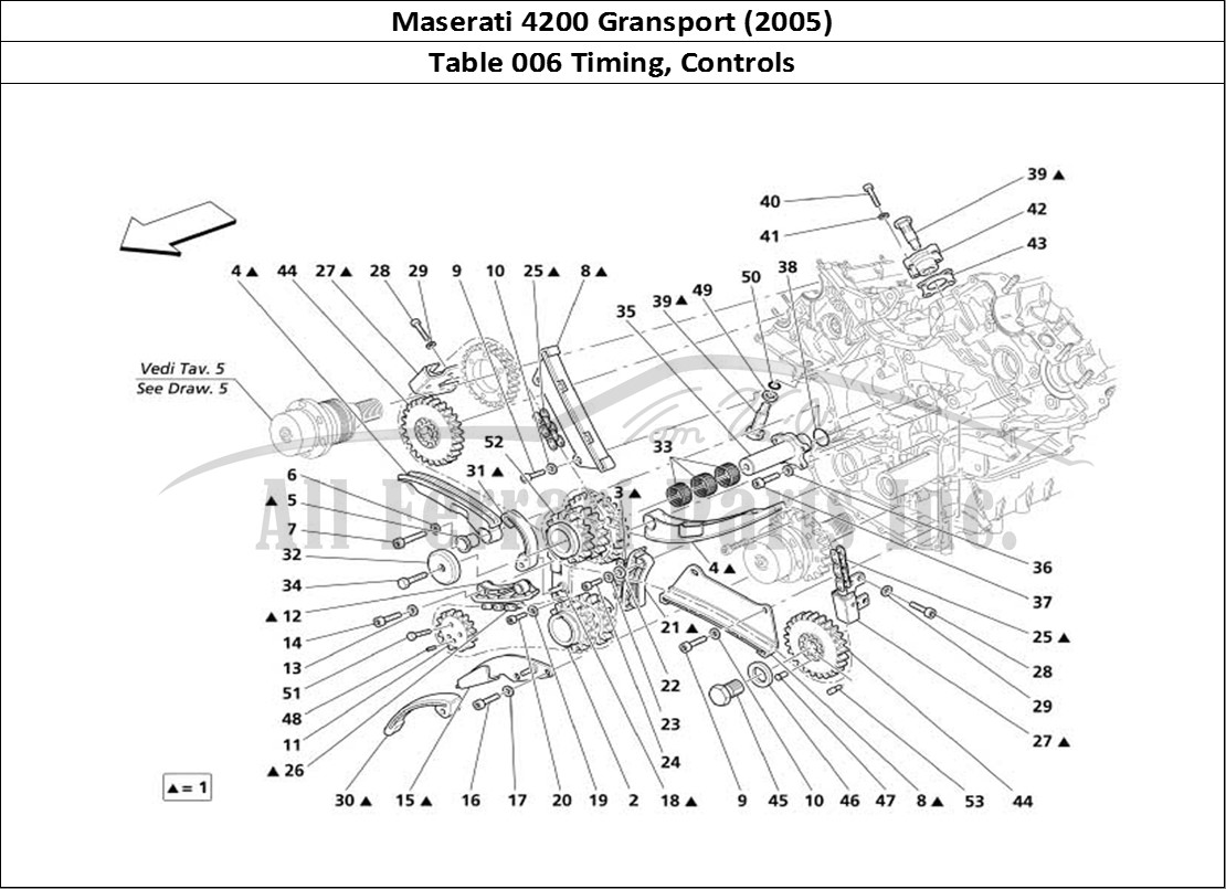 Ferrari Parts Maserati 4200 Gransport (2005) Page 006 Timing - Controls