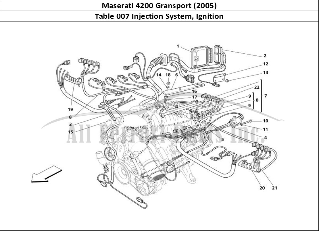 Ferrari Parts Maserati 4200 Gransport (2005) Page 007 Injection Device - Igniti