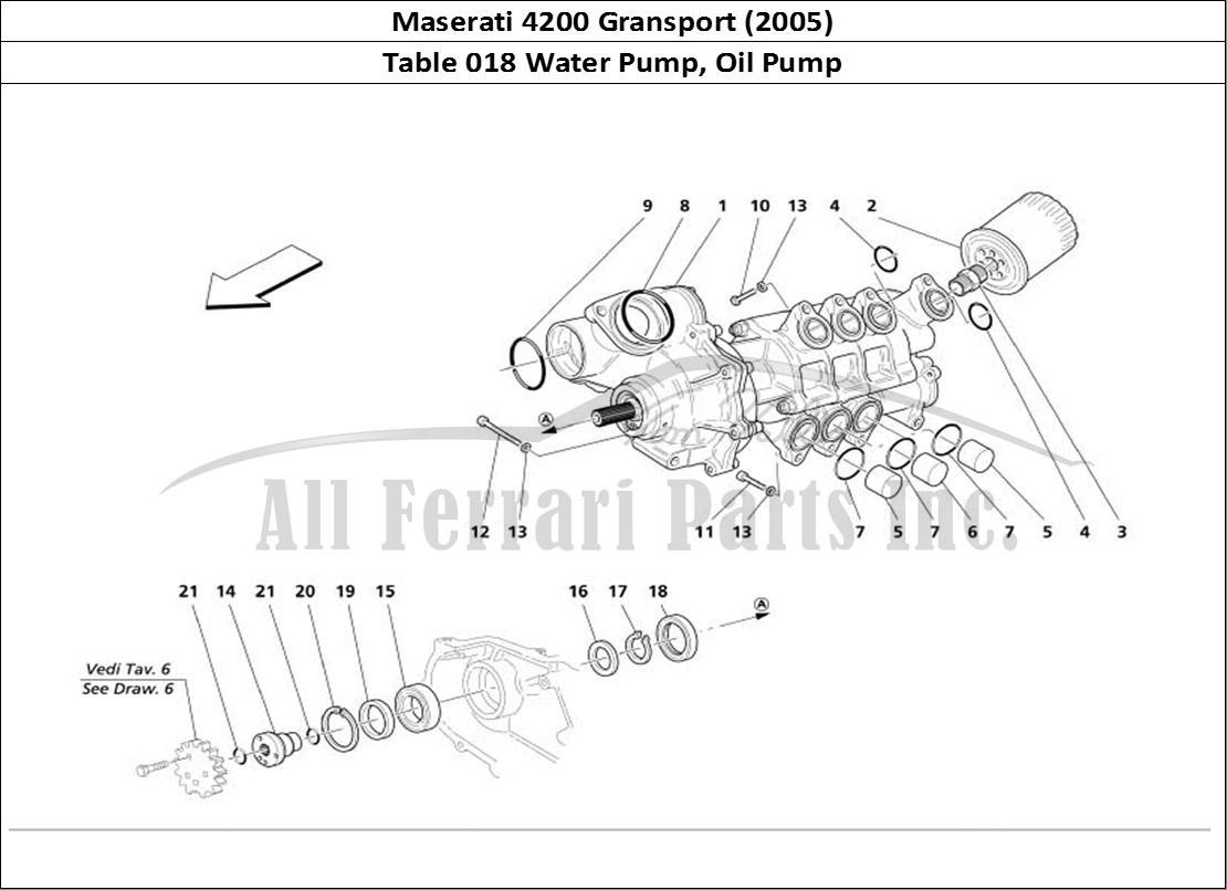 Ferrari Parts Maserati 4200 Gransport (2005) Page 018 Water/Oil Pump