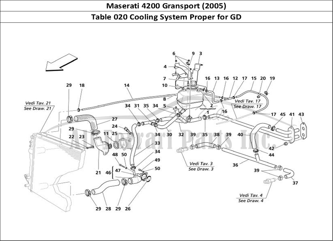 Ferrari Parts Maserati 4200 Gransport (2005) Page 020 Nourice - Cooling System