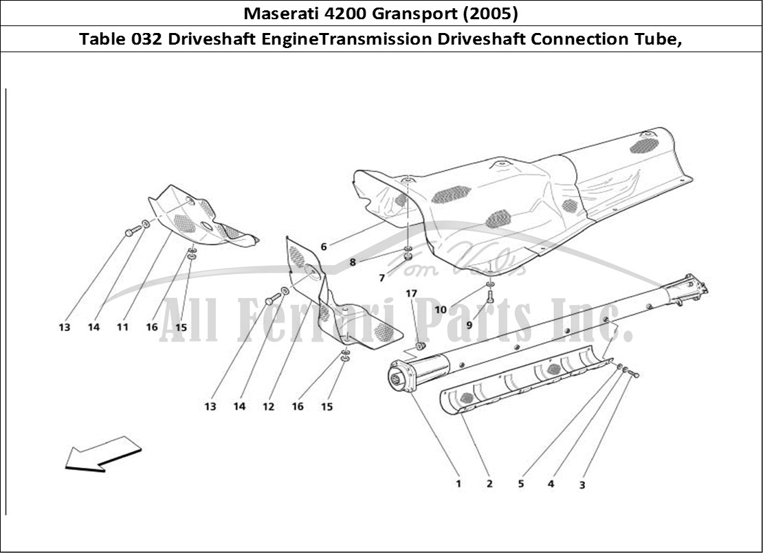 Ferrari Parts Maserati 4200 Gransport (2005) Page 032 Engine-Transmission Conne