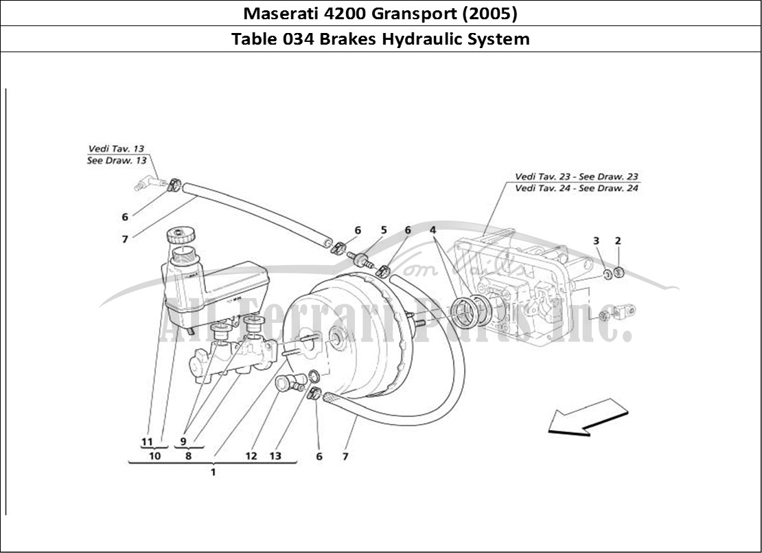 Ferrari Parts Maserati 4200 Gransport (2005) Page 034 Brakes Hydraulic Control