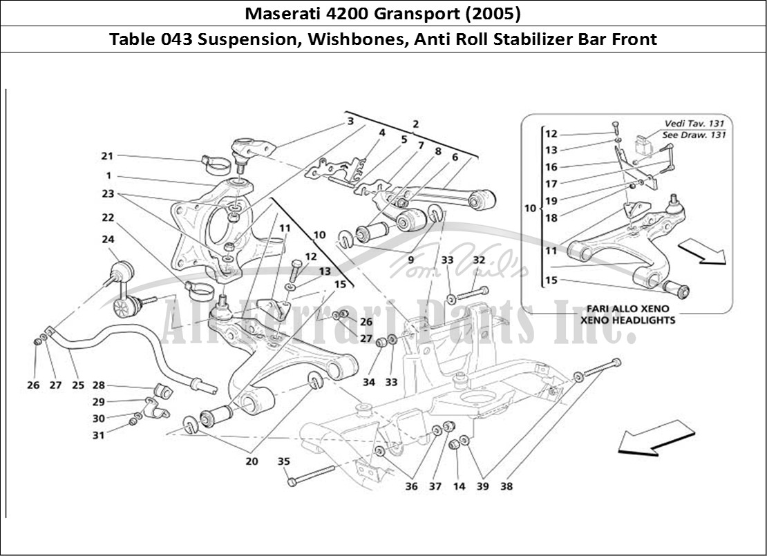 Ferrari Parts Maserati 4200 Gransport (2005) Page 043 Front Suspension - Wishbo