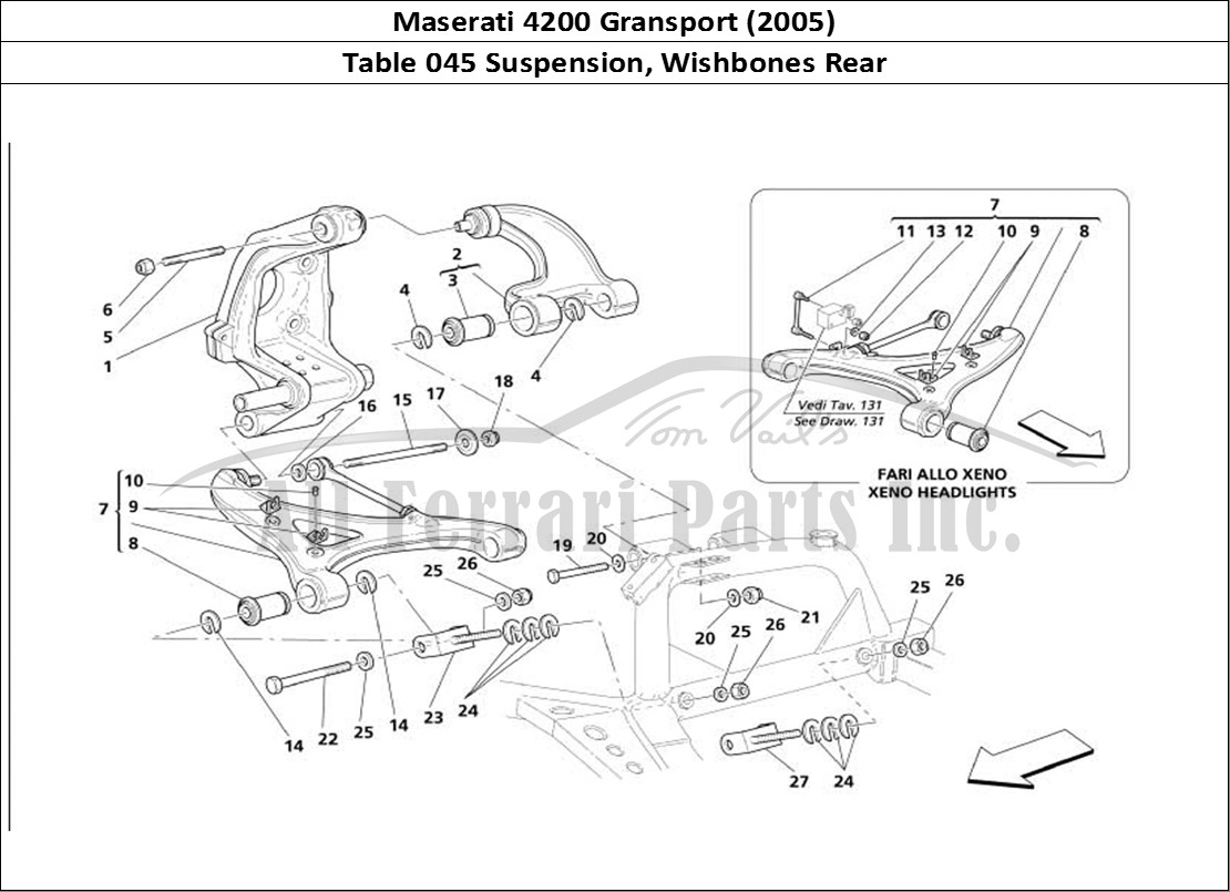 Ferrari Parts Maserati 4200 Gransport (2005) Page 045 Rear Suspension - Wishbon