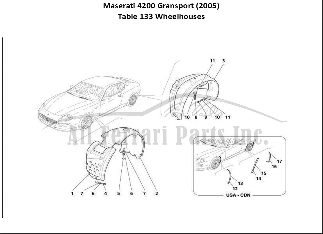 Ferrari Parts Maserati 4200 Gransport (2005) Page 133 Shields and Protections f
