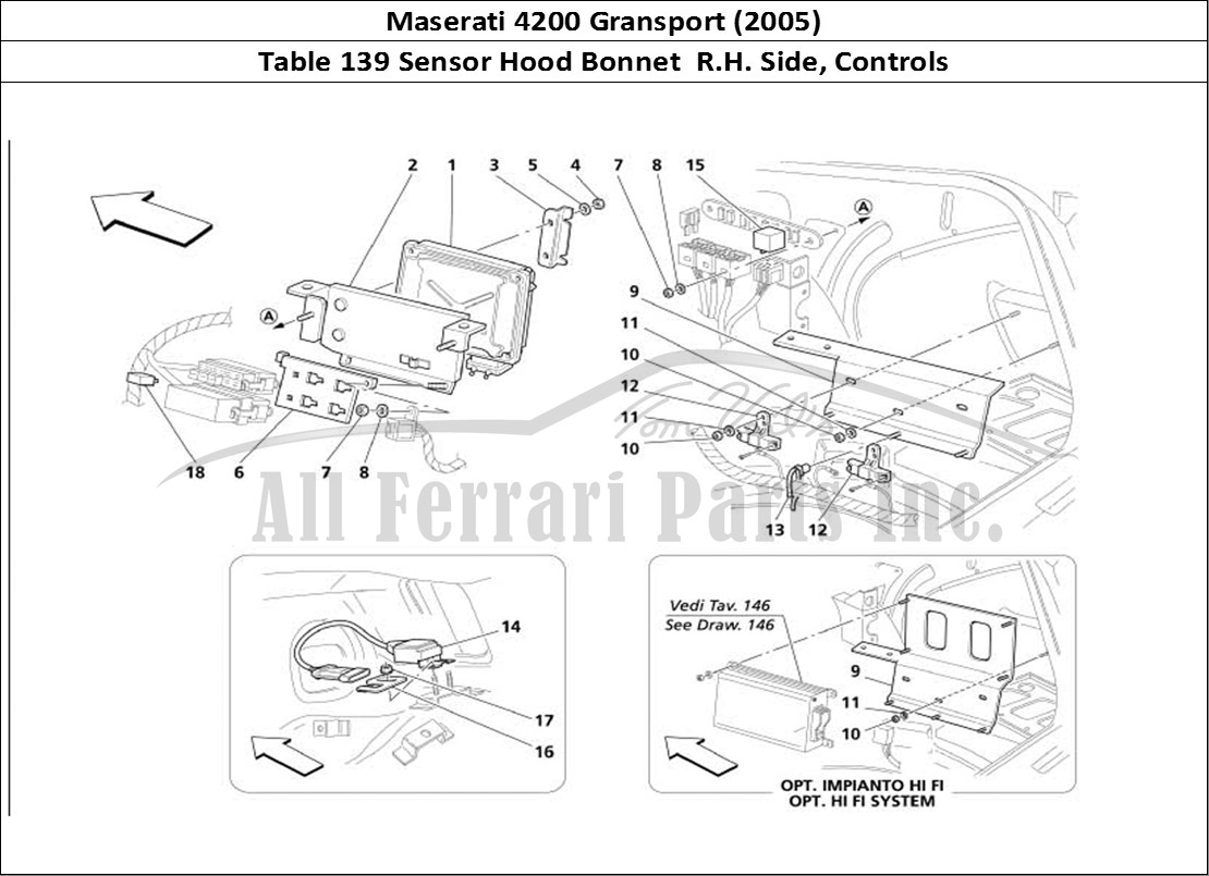 Ferrari Parts Maserati 4200 Gransport (2005) Page 139 R.H. Side Trunk Bonnet Se