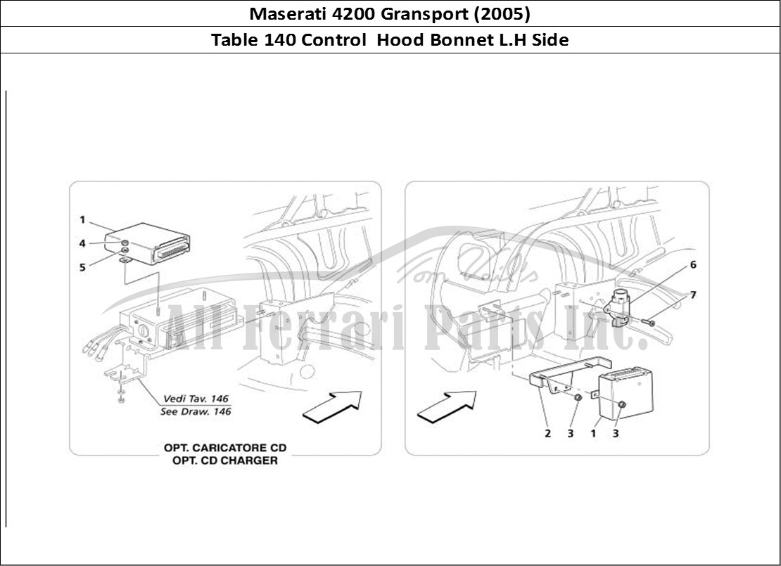 Ferrari Parts Maserati 4200 Gransport (2005) Page 140 L.H. Side Trunk Bonnet Co