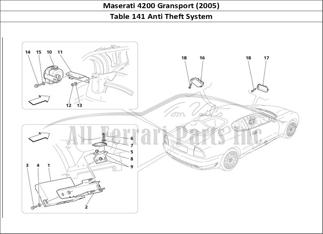 Ferrari Parts Maserati 4200 Gransport (2005) Page 141 Anti Theft Electrical Boa