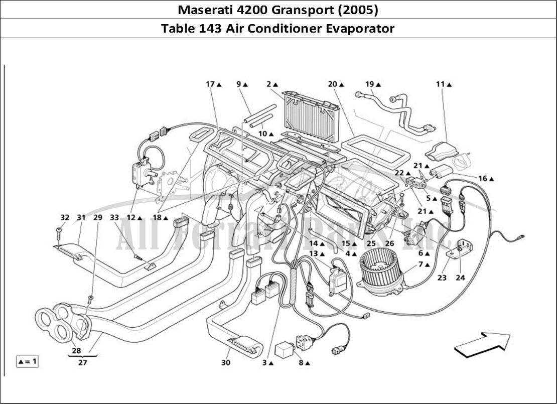 Ferrari Parts Maserati 4200 Gransport (2005) Page 143 Evaporator Group