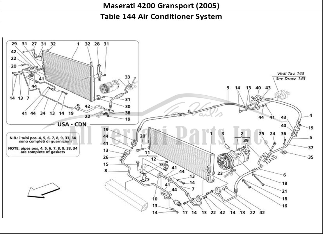 Ferrari Parts Maserati 4200 Gransport (2005) Page 144 Air Conditioning System