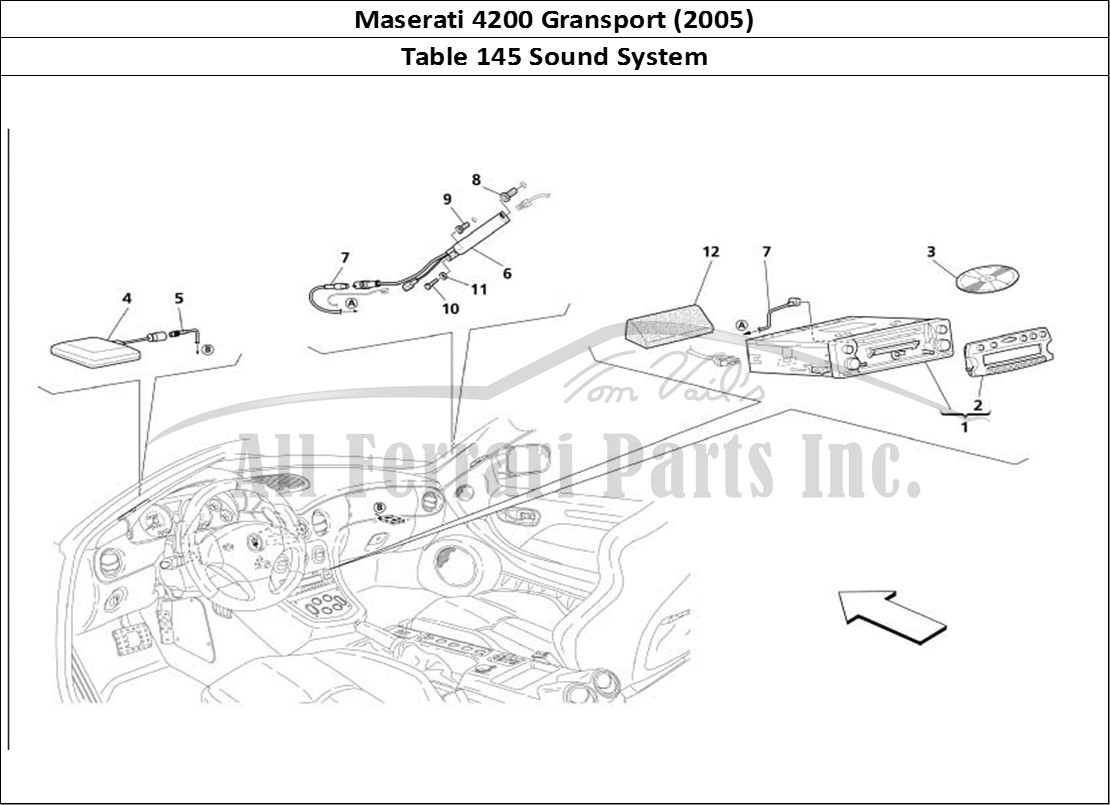 Ferrari Parts Maserati 4200 Gransport (2005) Page 145 Car Stereo System