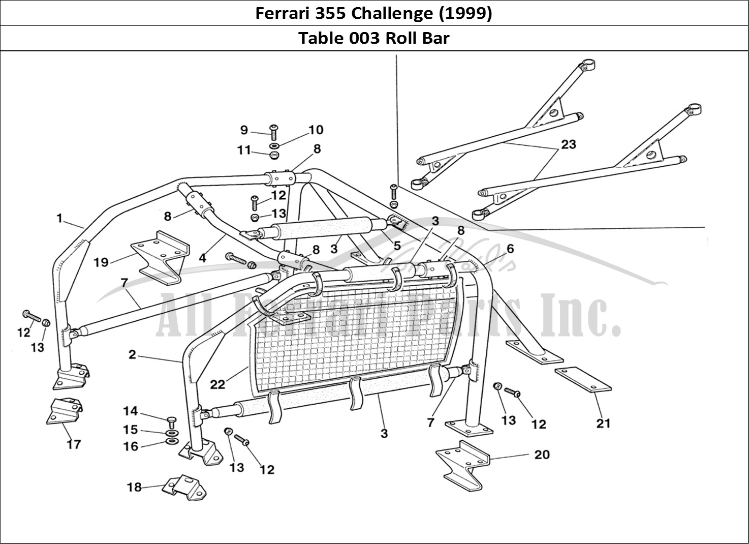 Ferrari Parts Ferrari 355 Challenge (1999) Page 003 Roll Bar