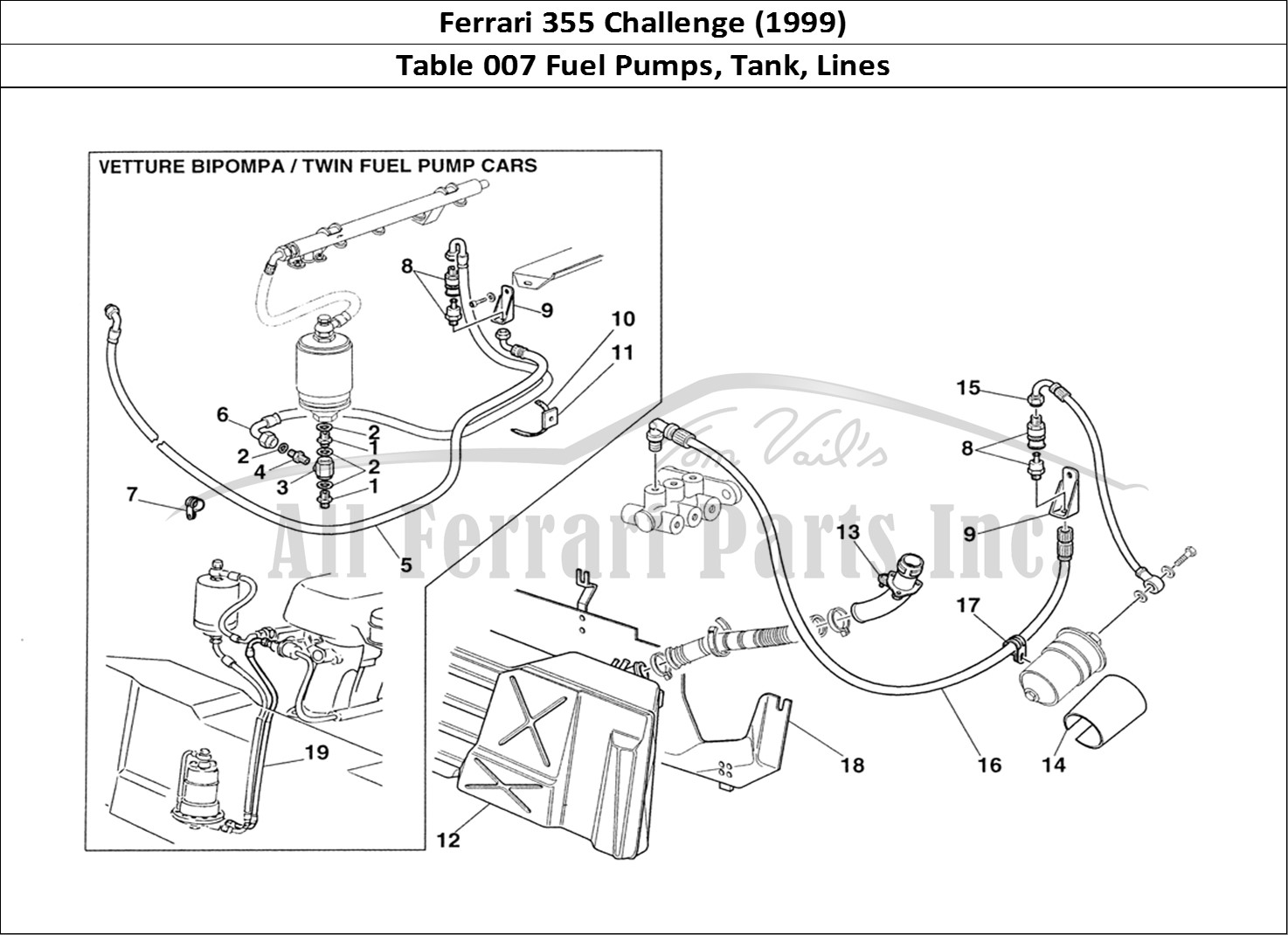 Ferrari Parts Ferrari 355 Challenge (1999) Page 007 Fuel Supply System