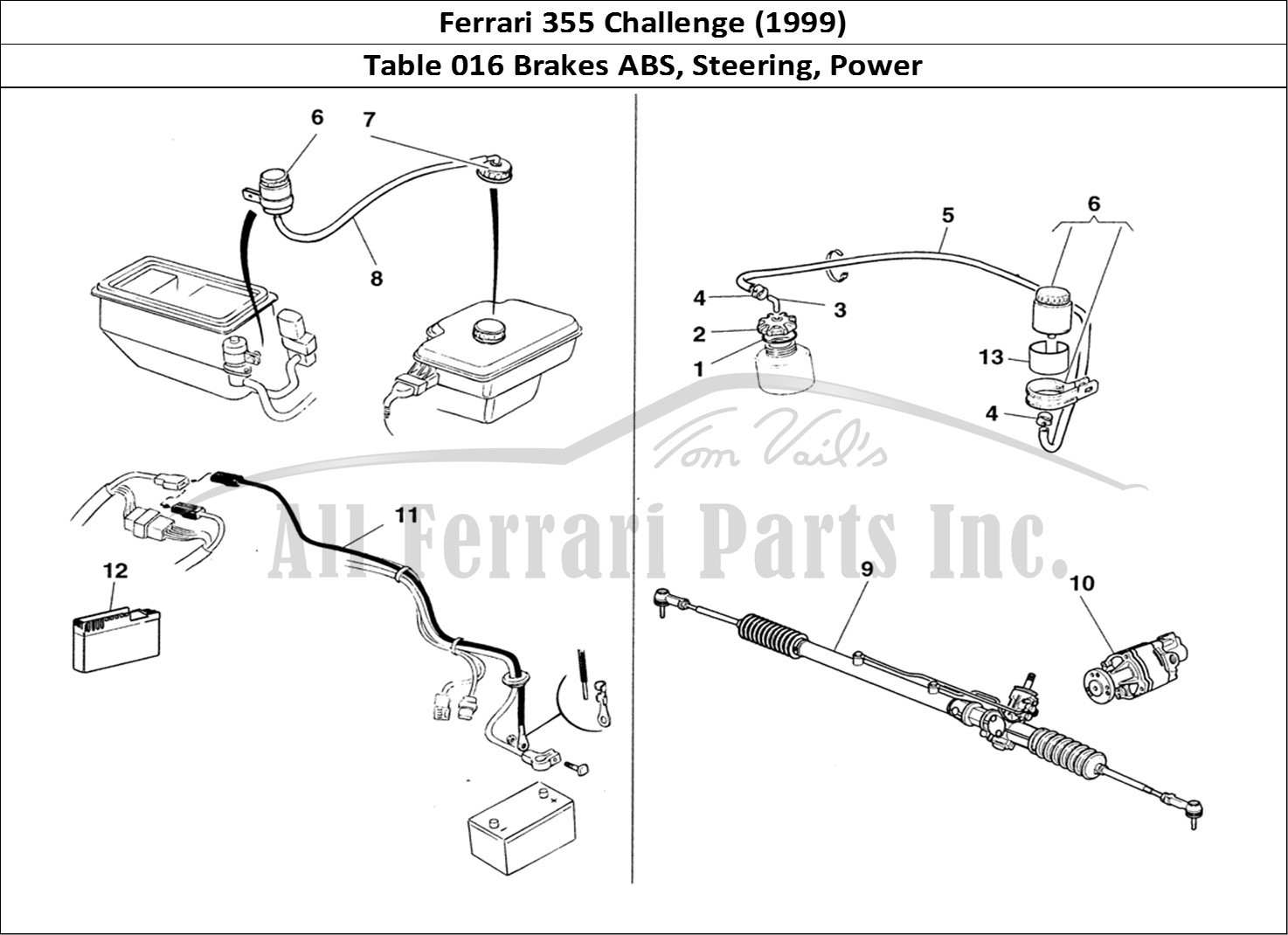 Ferrari Parts Ferrari 355 Challenge (1999) Page 016 ABS and Power-Steering